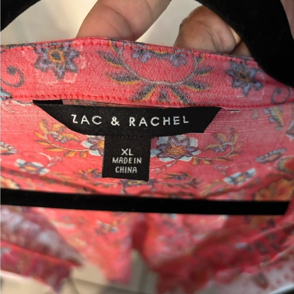 Zac & Rachel Coral and White Floral Kimono - Picture 3 of 3